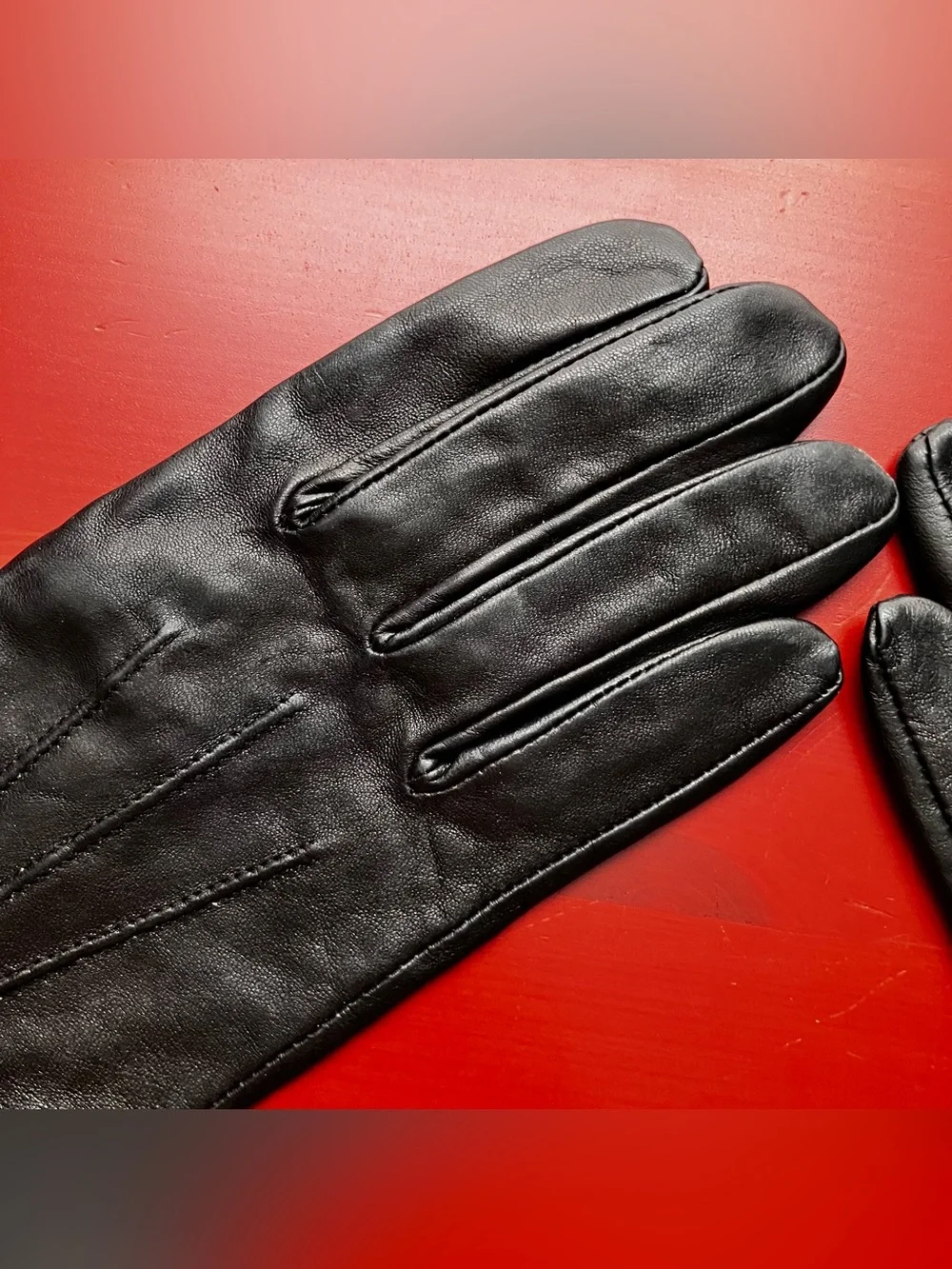 Ralph Lauren Black Leather Gloves